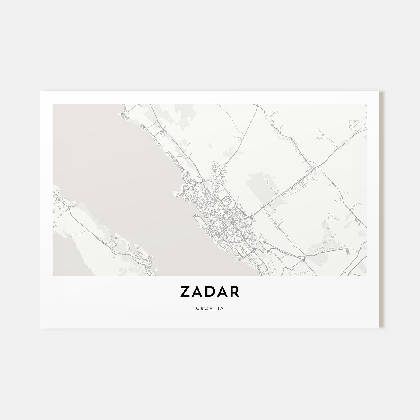 Zadar Map Landscape Poster