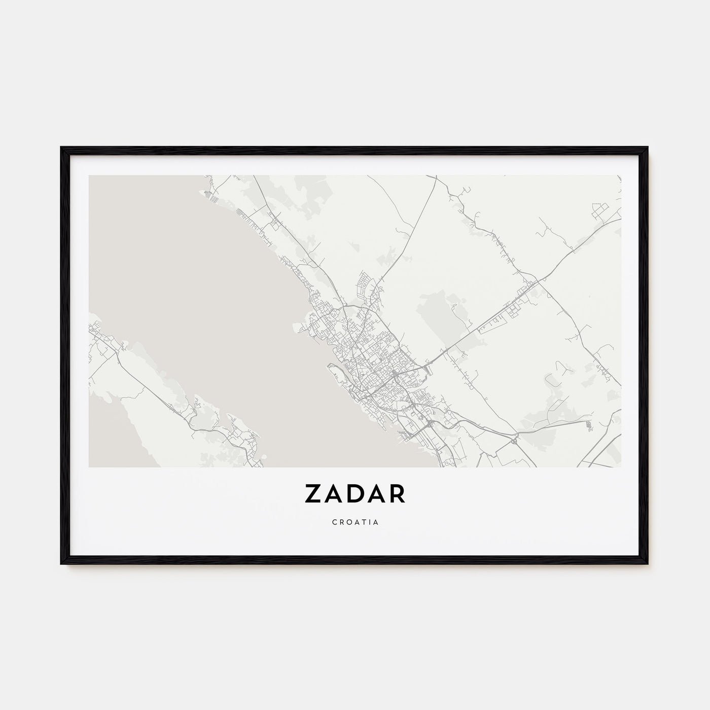 Zadar Map Landscape Poster