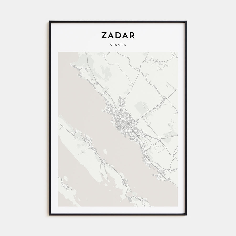 Zadar Map Portrait Poster