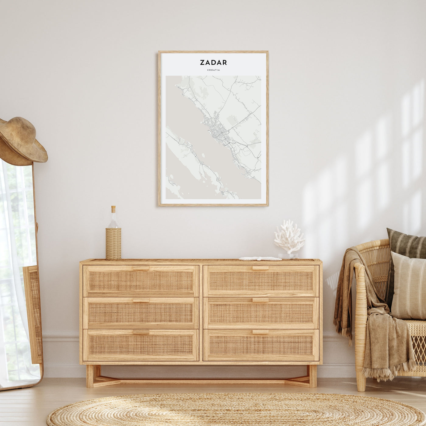 Zadar Map Portrait Poster