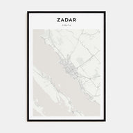 Zadar Map Portrait Poster