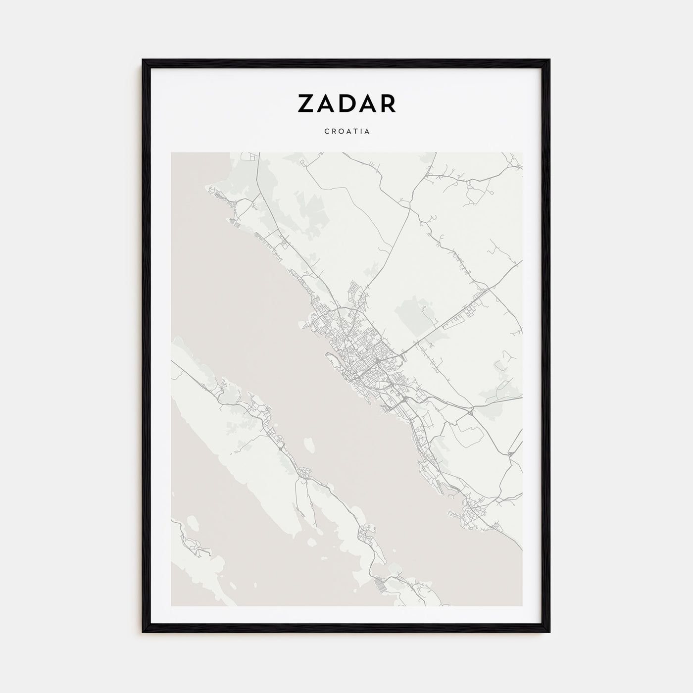 Zadar Map Portrait Poster