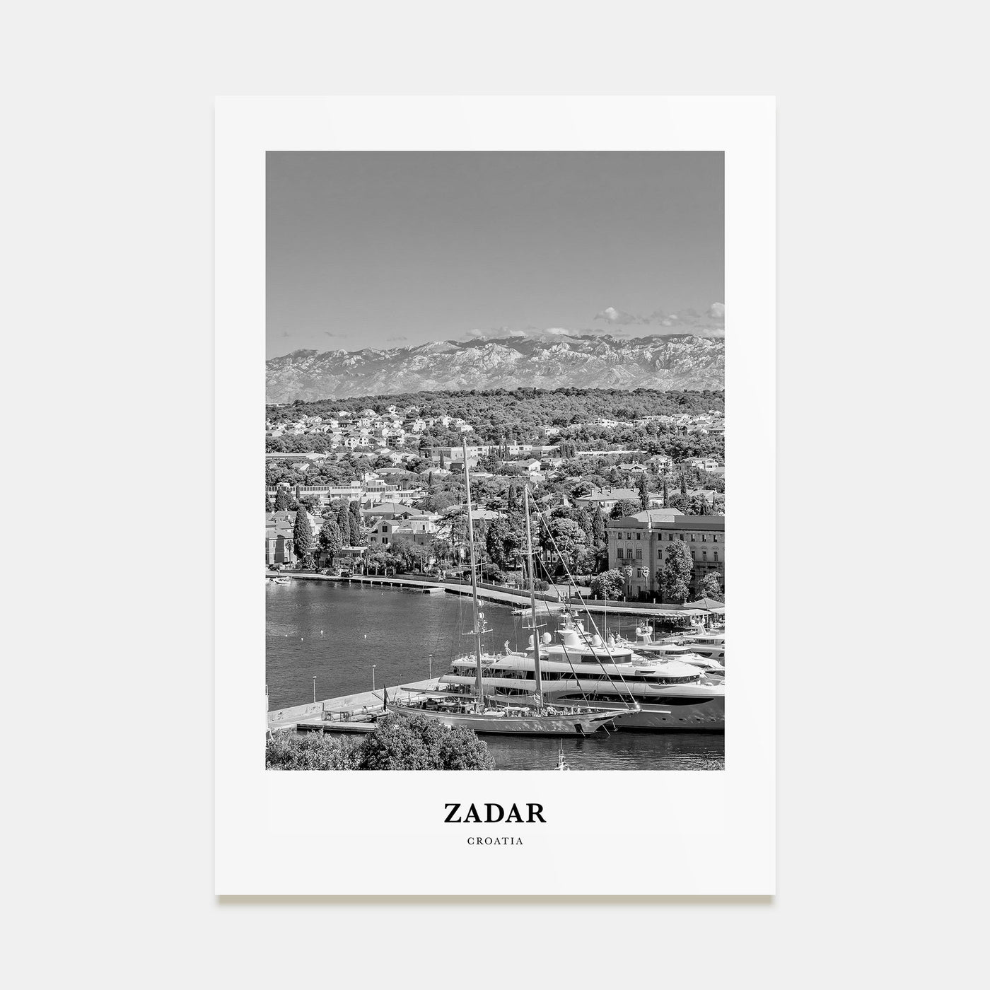 Zadar Portrait B&W Poster