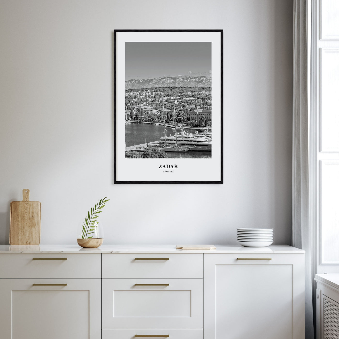 Zadar Portrait B&W Poster