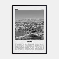 Zadar Travel B&W Poster