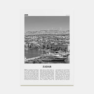 Zadar Travel B&W Poster