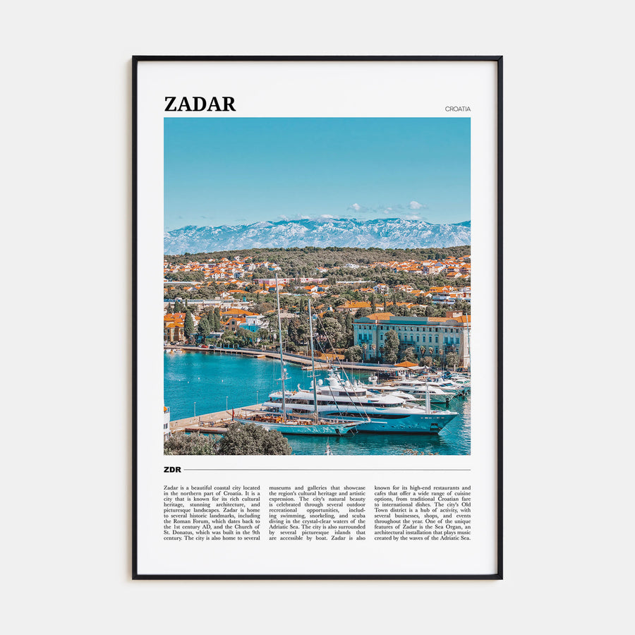 Zadar Travel Color Poster