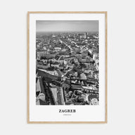 Zagreb Portrait B&W Poster