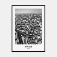 Zagreb Portrait B&W Poster