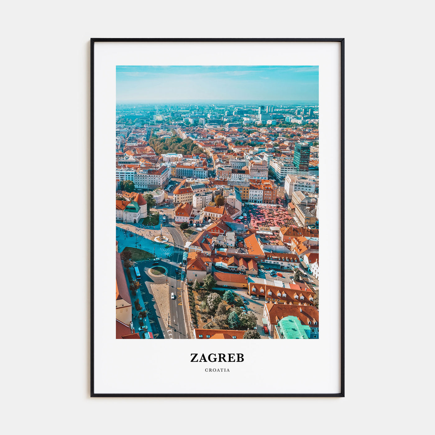 Zagreb Portrait Color Poster