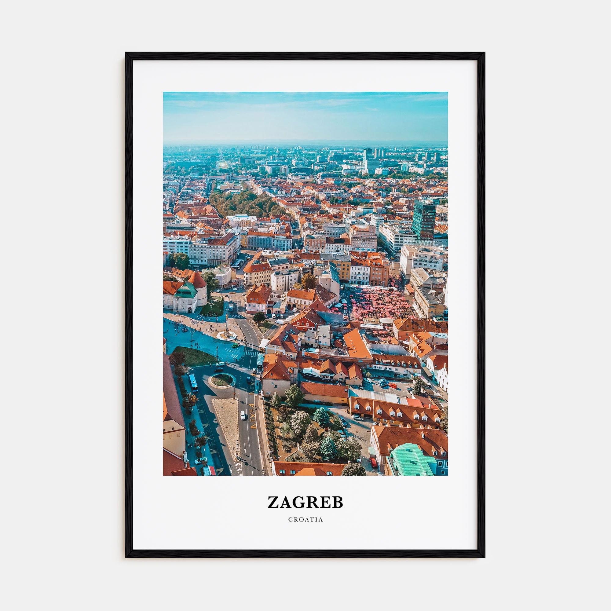 Zagreb Portrait Color Poster