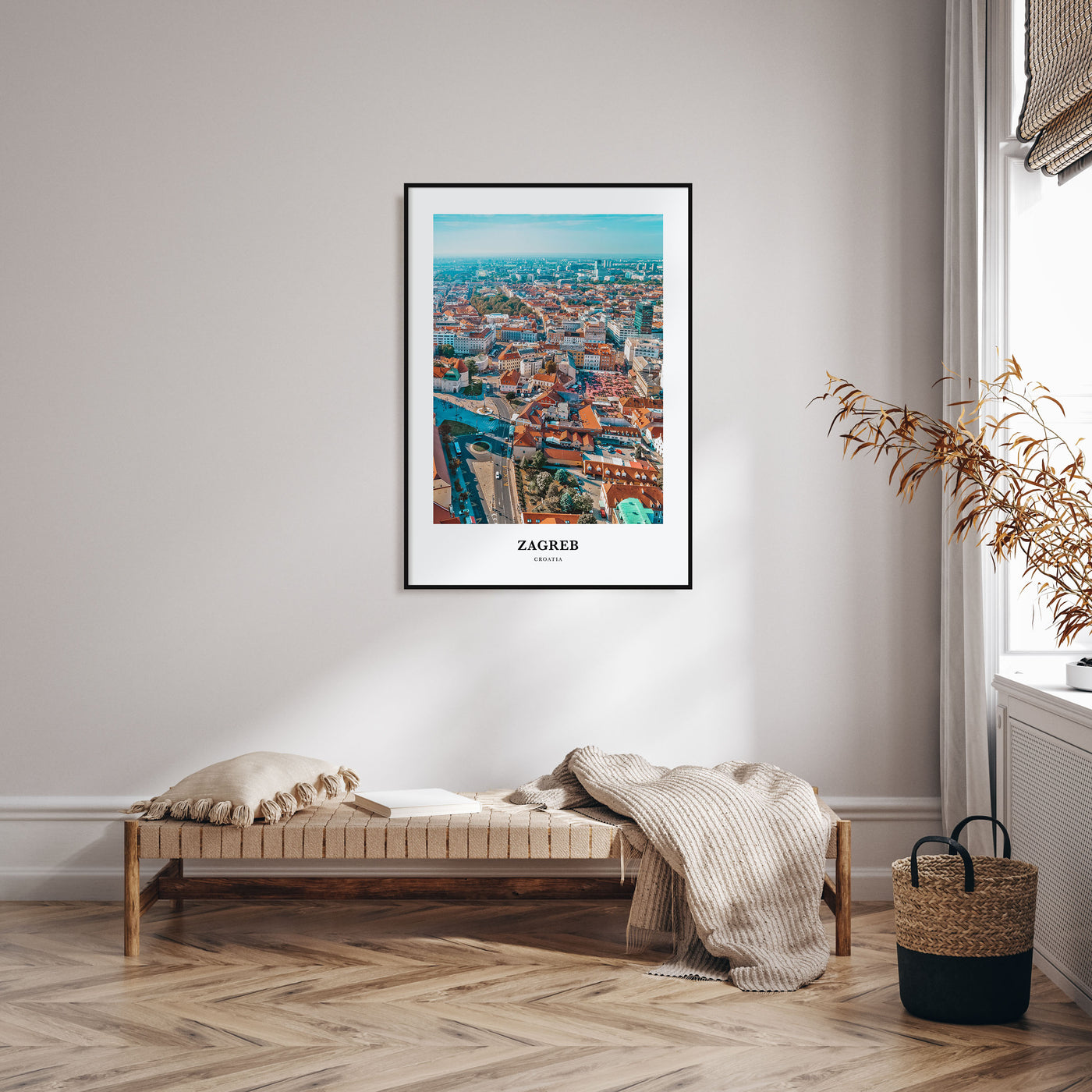 Zagreb Portrait Color Poster