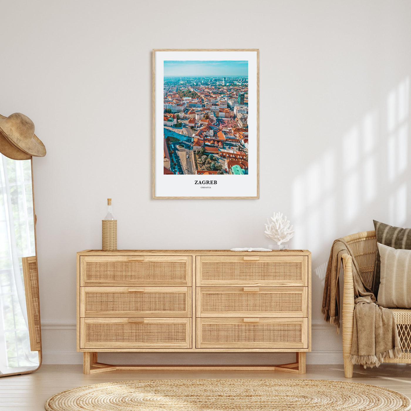 Zagreb Portrait Color Poster