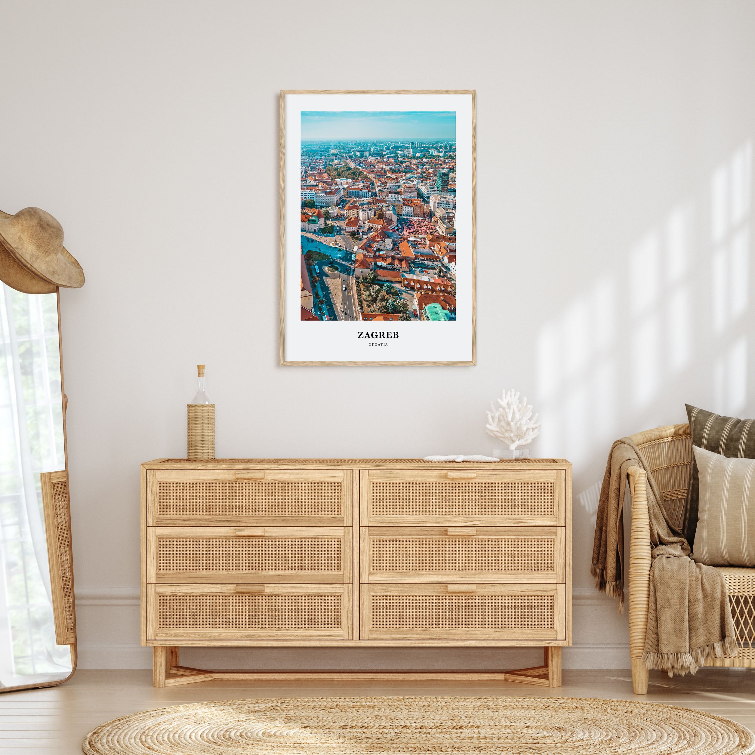 Zagreb Portrait Color Poster