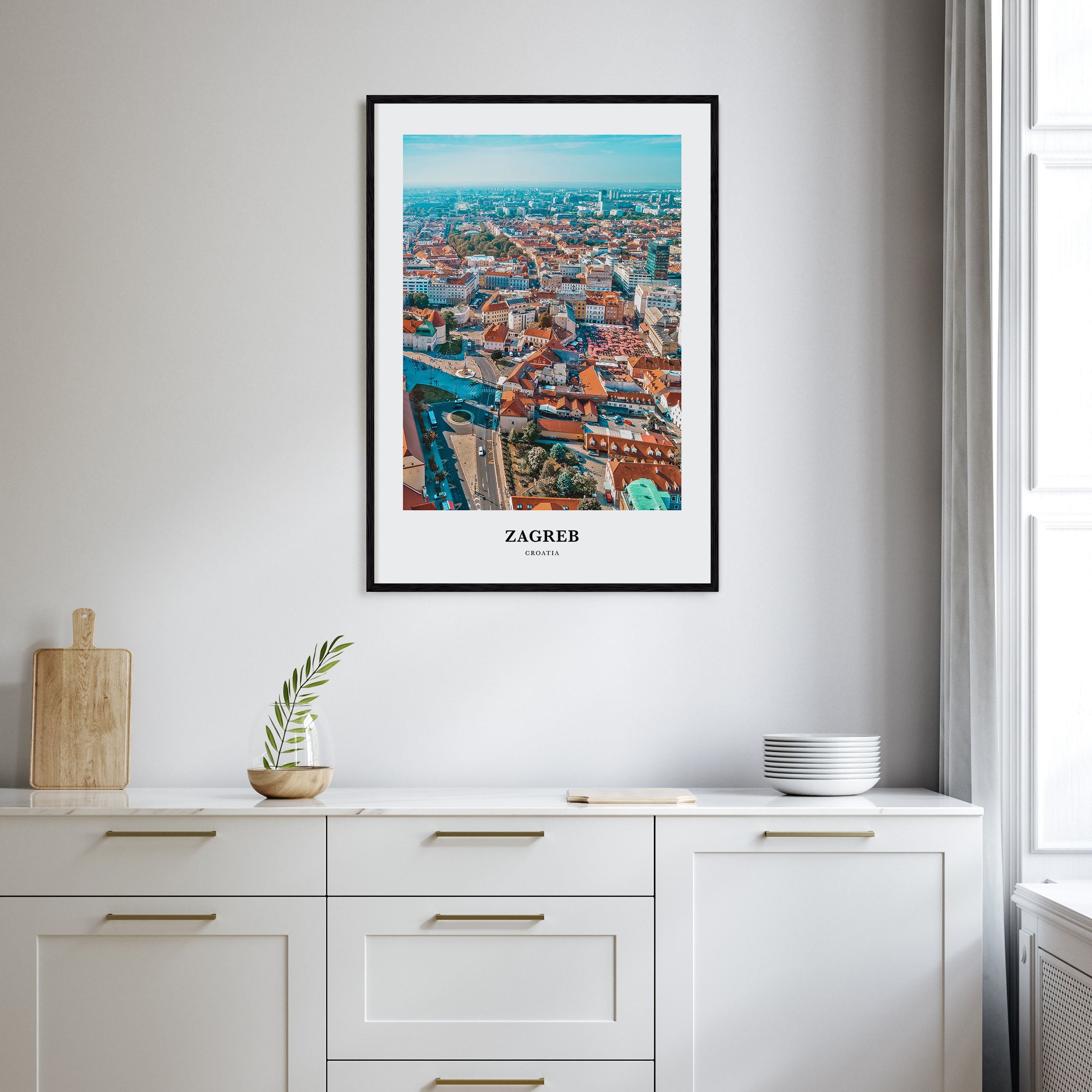 Zagreb Portrait Color Poster