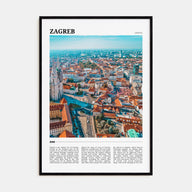 Zagreb Travel Color Poster