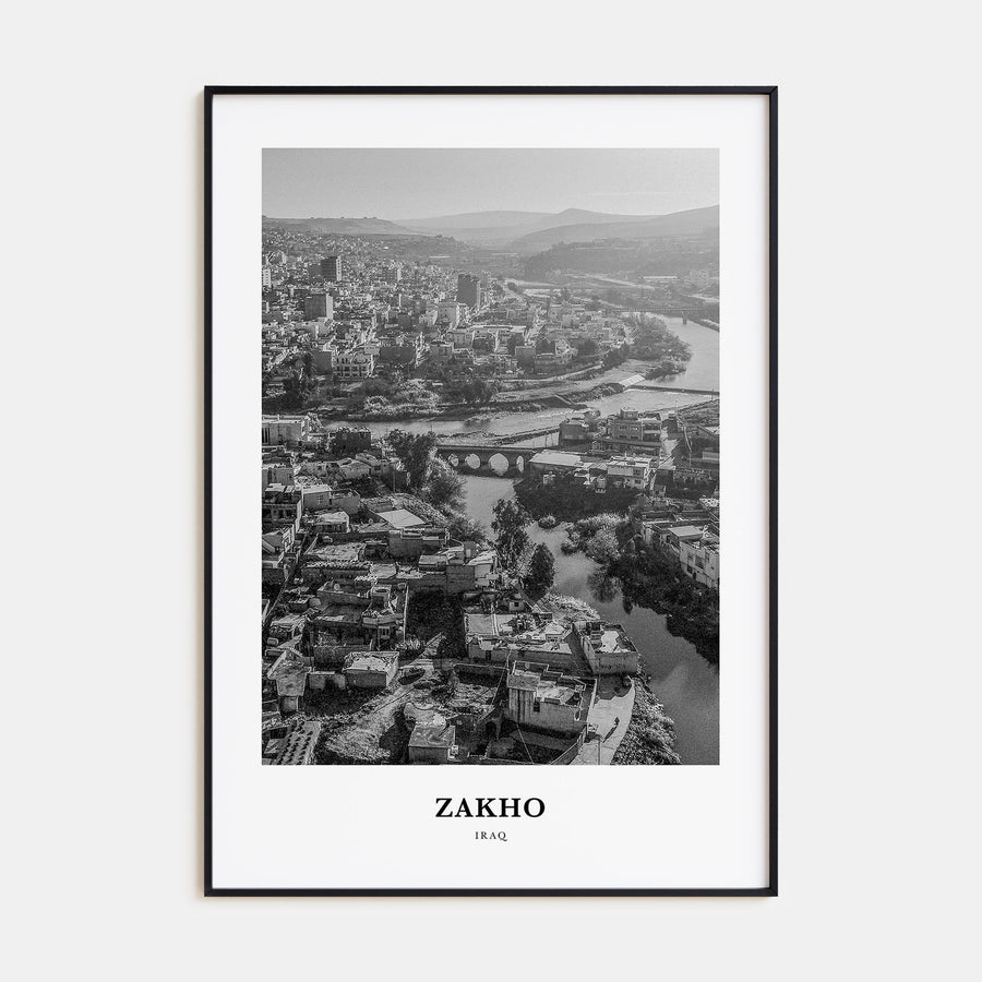 Zakho Portrait B&W Poster