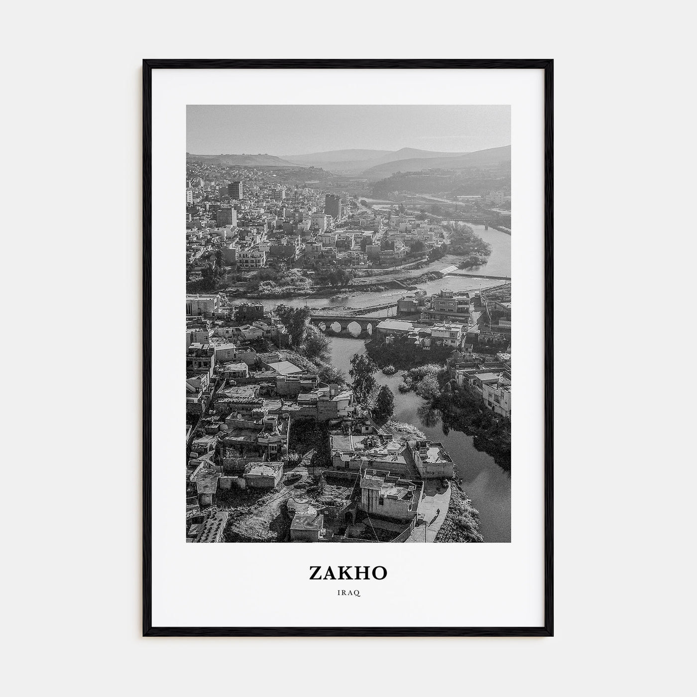 Zakho Portrait B&W Poster