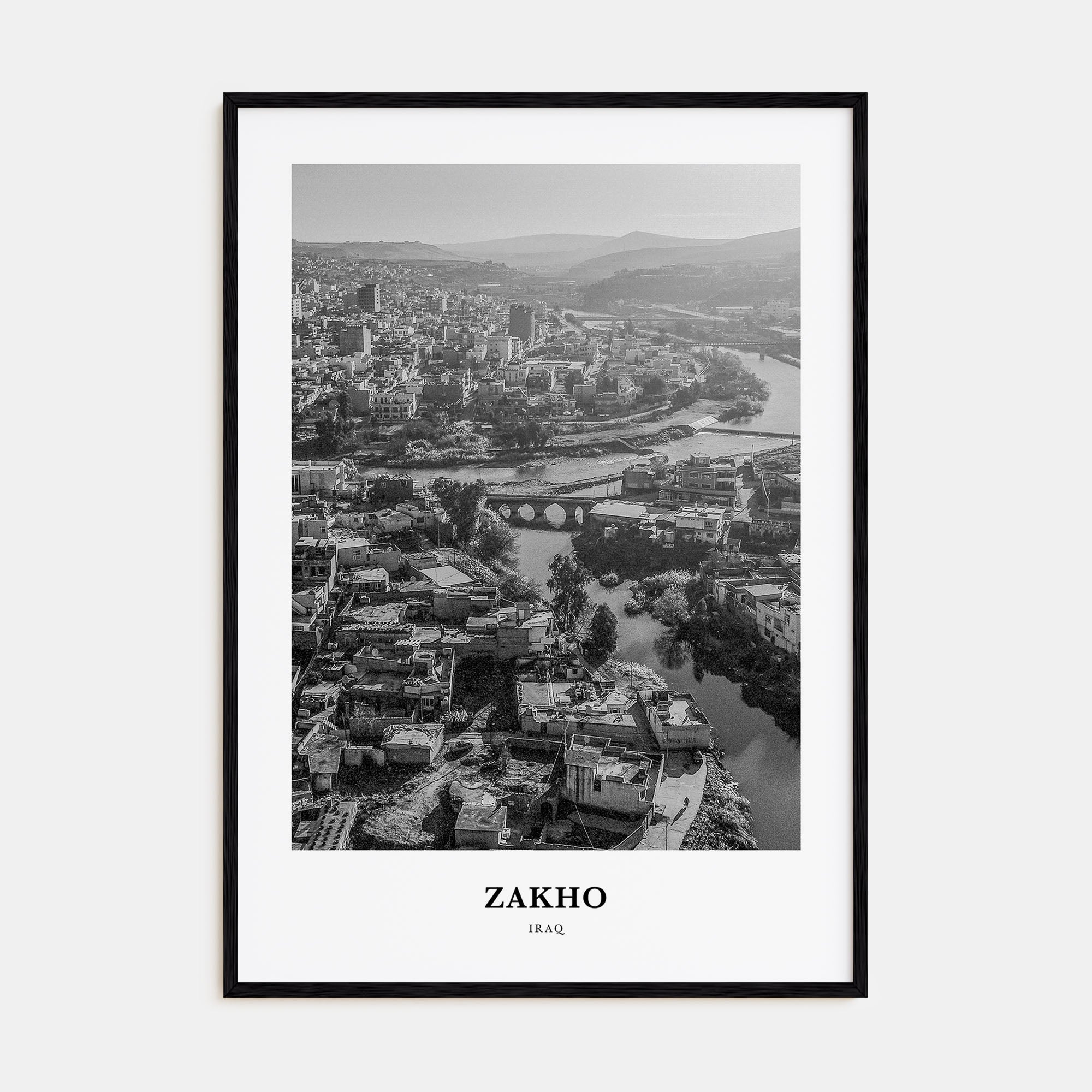 Zakho Portrait B&W Poster