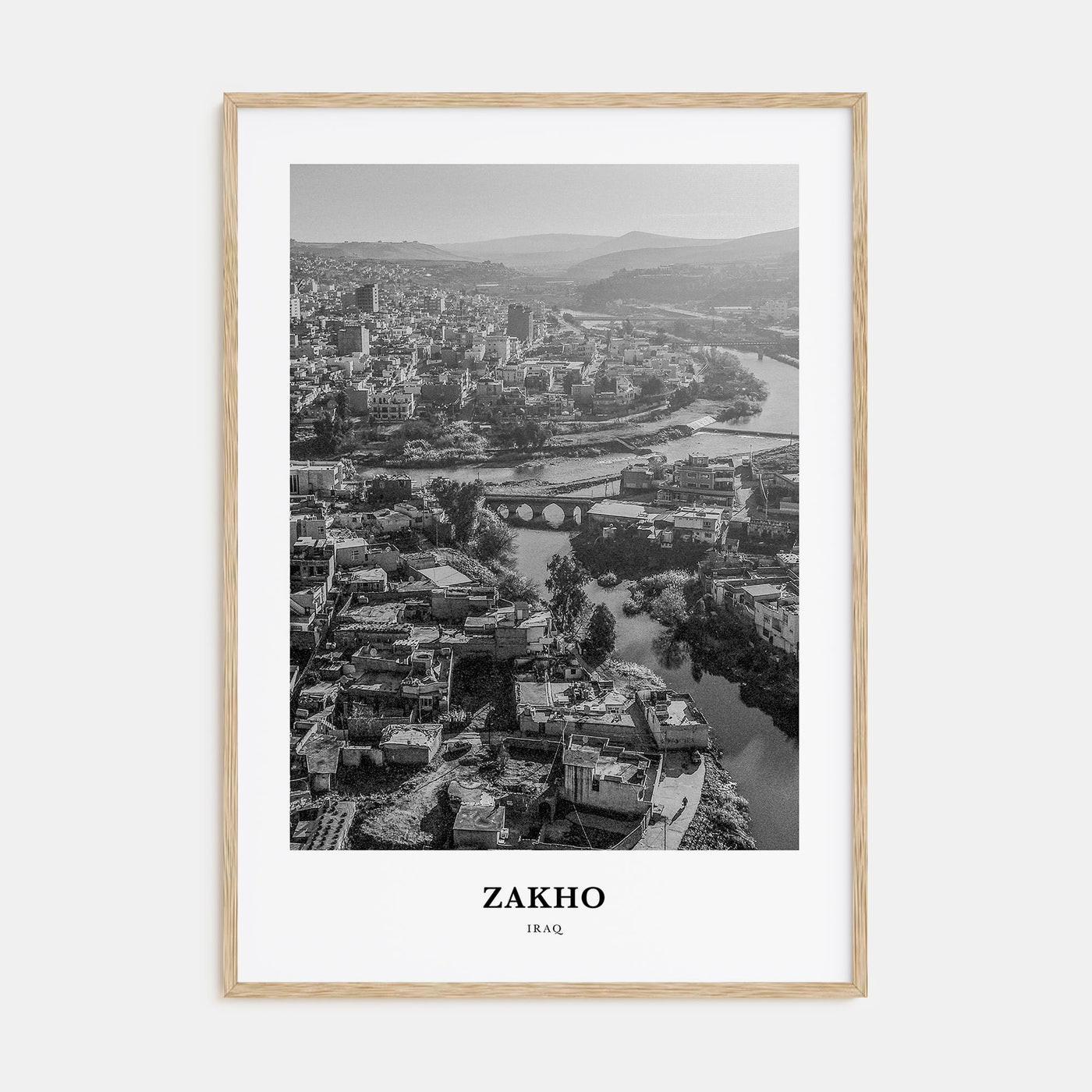 Zakho Portrait B&W Poster