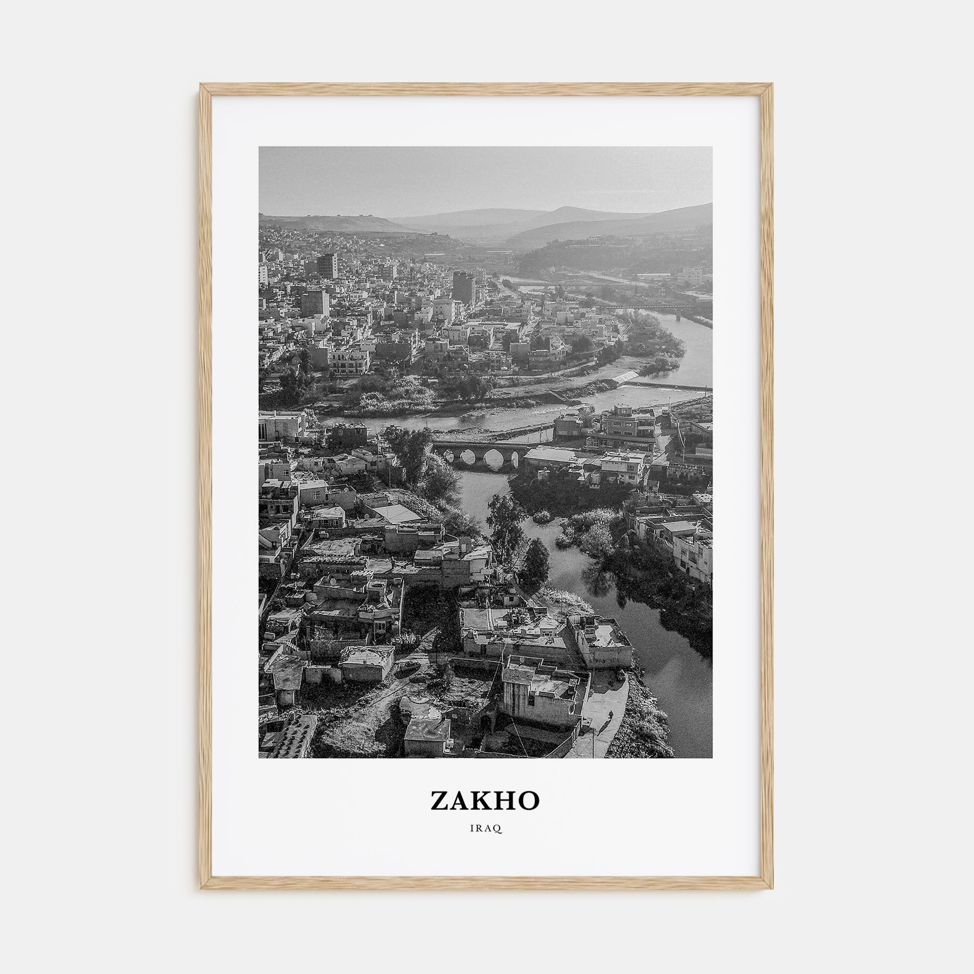 Zakho Portrait B&W Poster