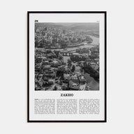 Zakho Travel B&W Poster
