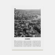 Zakho Travel B&W Poster