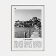 Zákynthos Travel B&W Poster