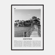 Zákynthos Travel B&W Poster
