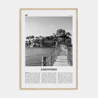 Zákynthos Travel B&W Poster