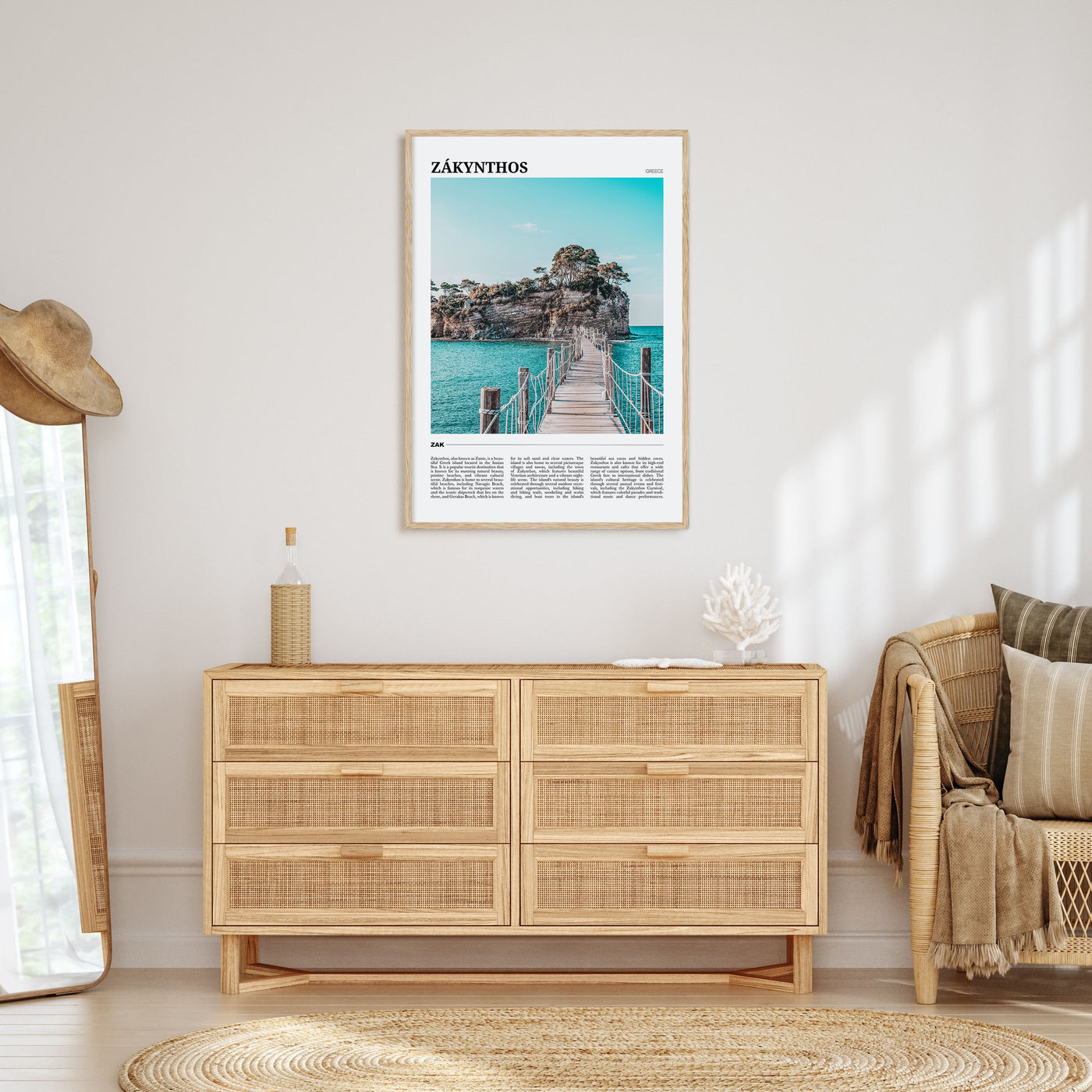 Zákynthos Travel Color Poster