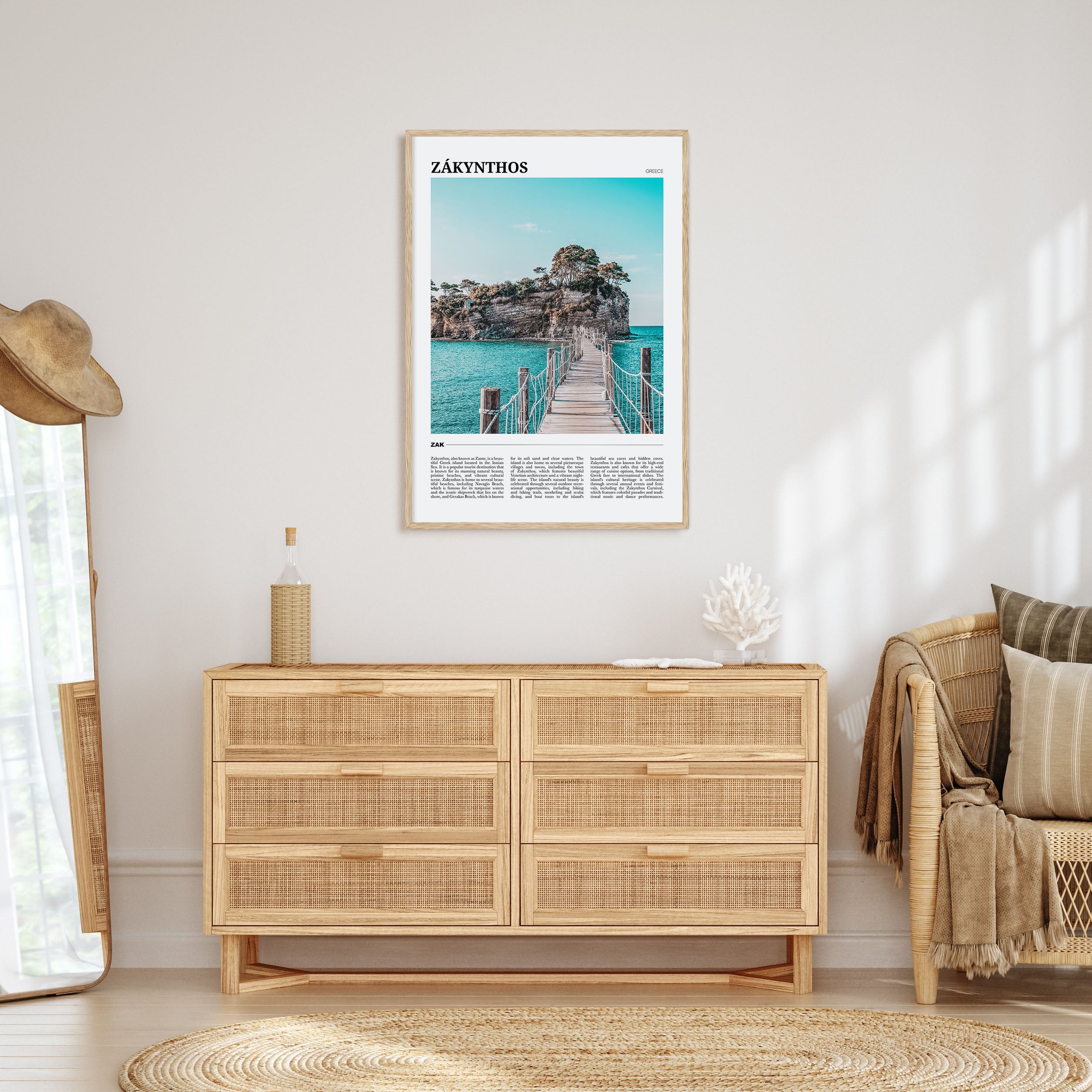 Zákynthos Travel Color Poster
