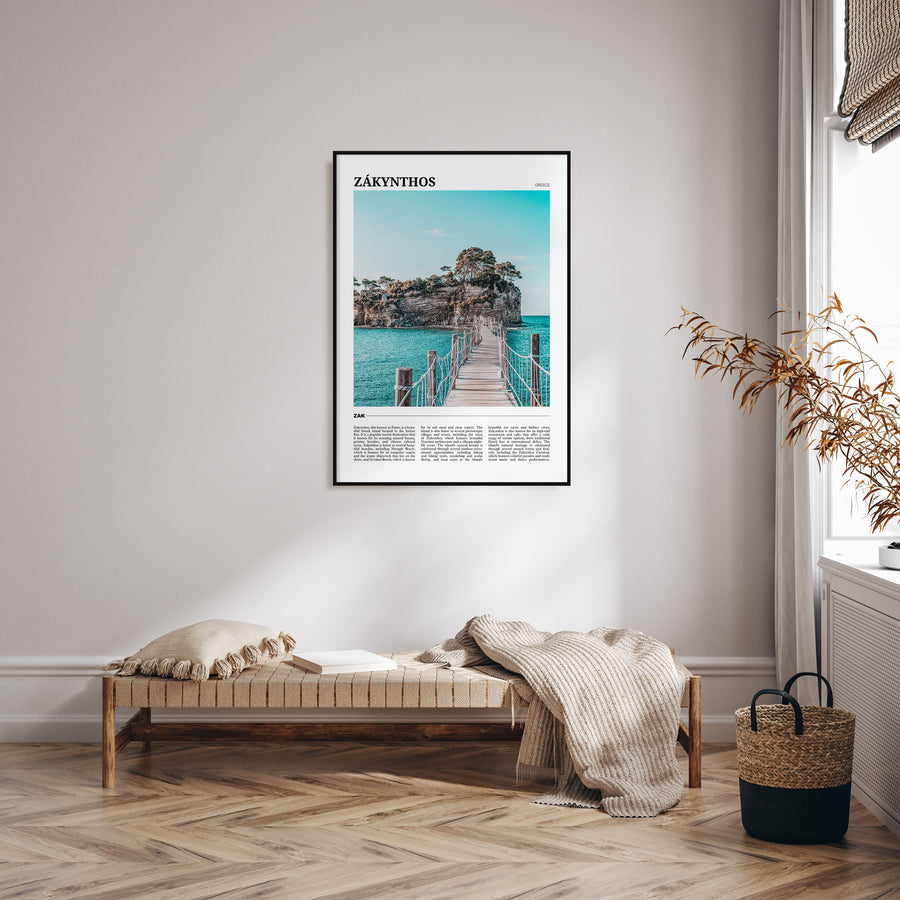 Zákynthos Travel Color Poster