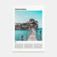 Zákynthos Travel Color Poster