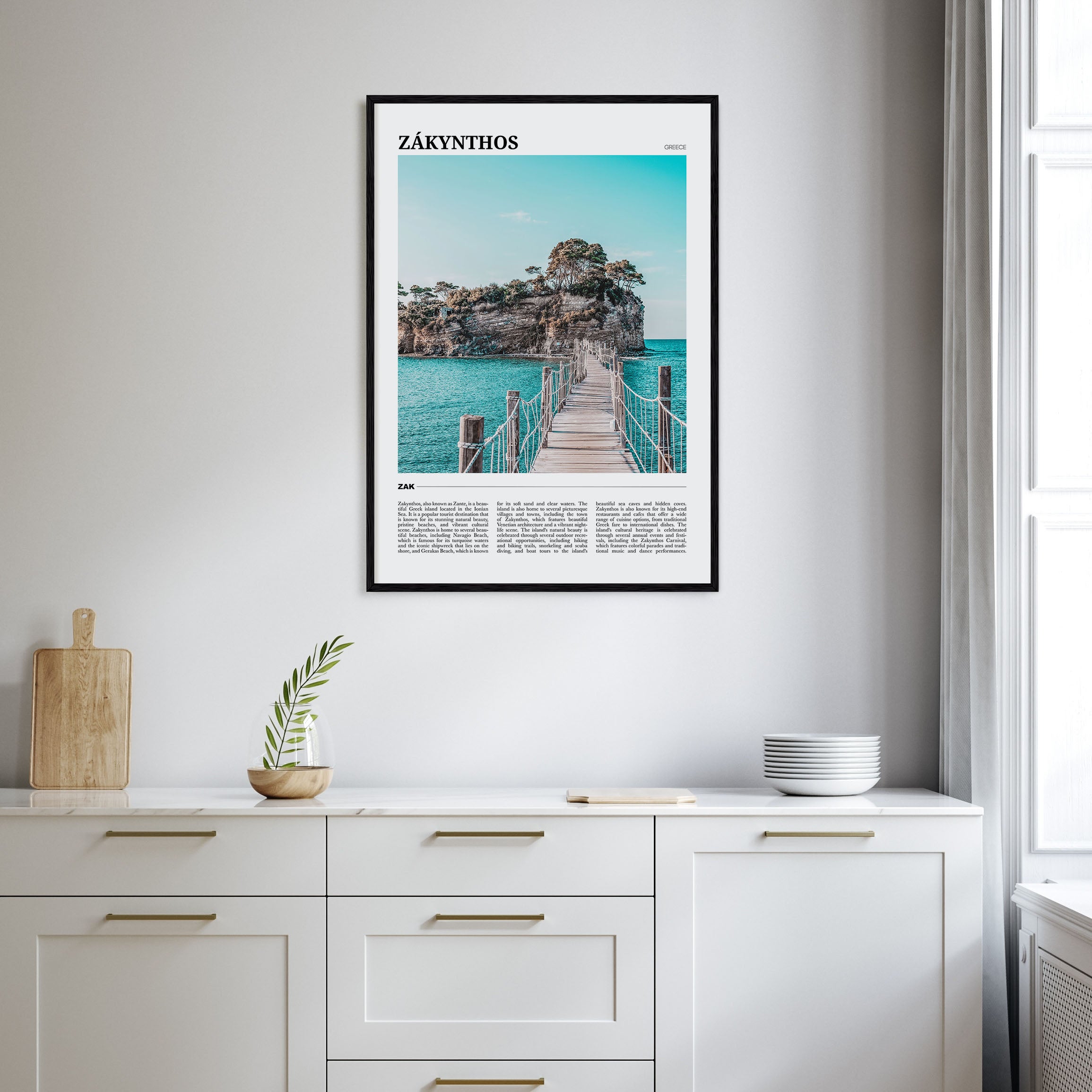 Zákynthos Travel Color Poster