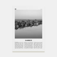 Zambezi Travel B&W Poster