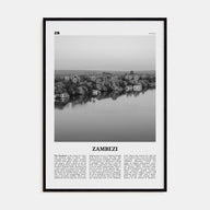Zambezi Travel B&W Poster