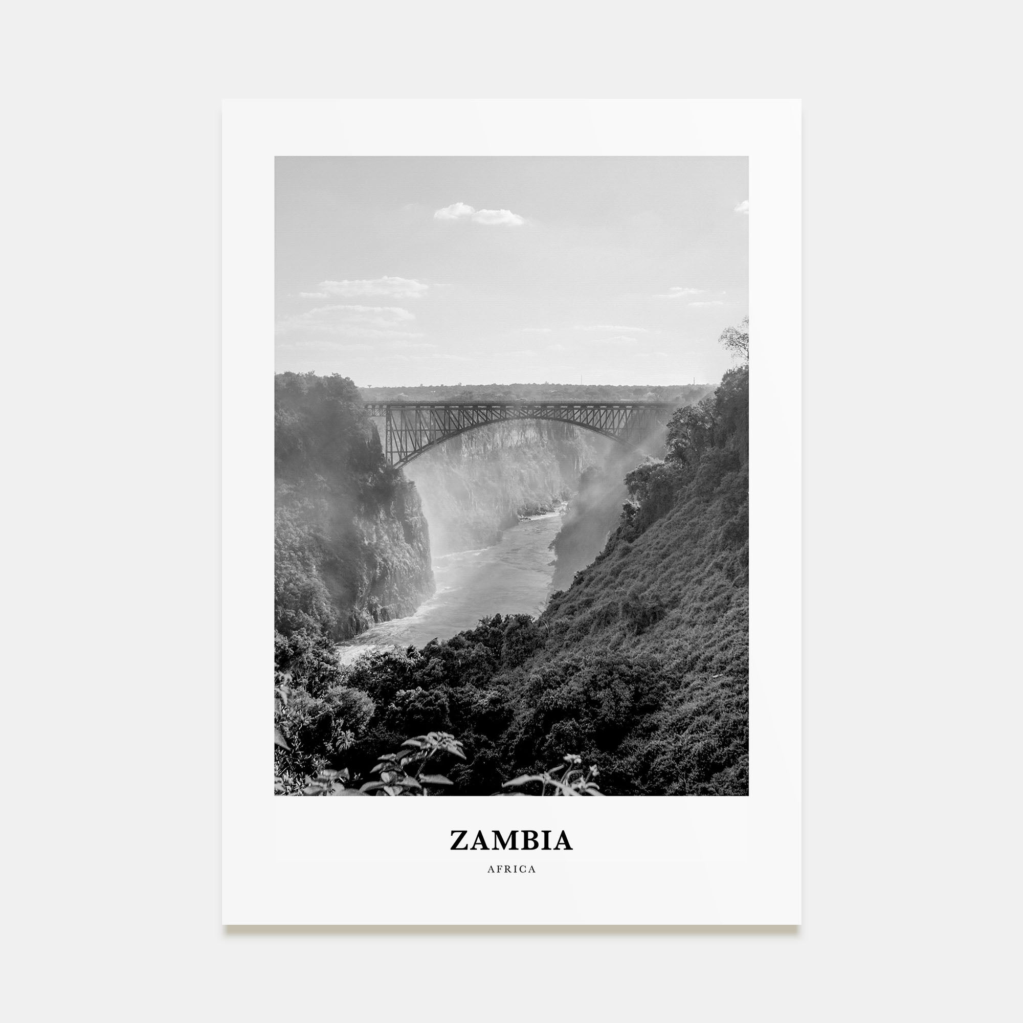 Zambia Portrait B&W Poster