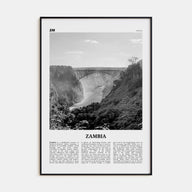 Zambia Travel B&W Poster