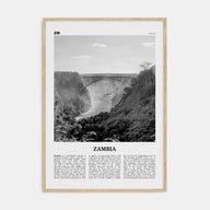 Zambia Travel B&W Poster