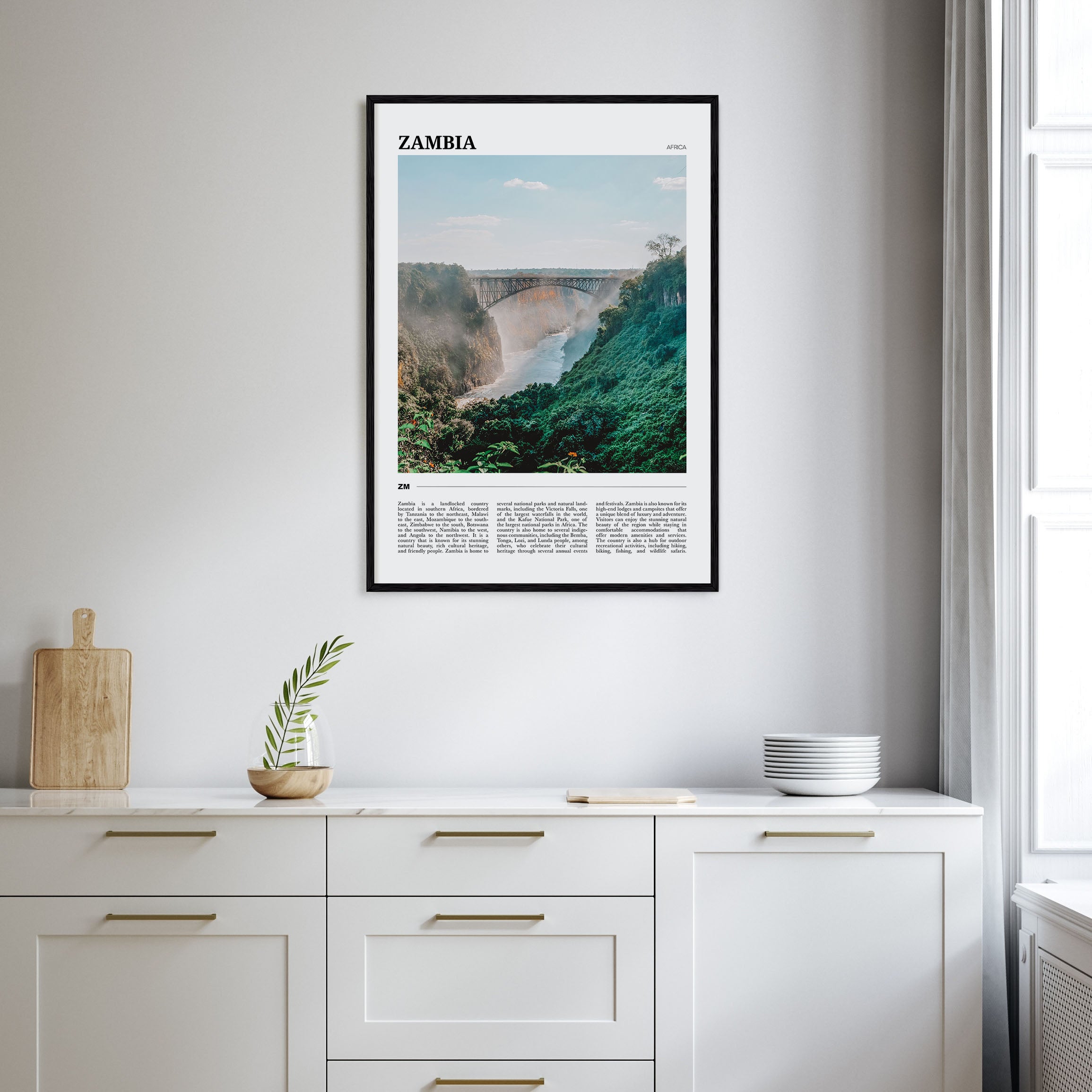 Zambia Travel Color Poster