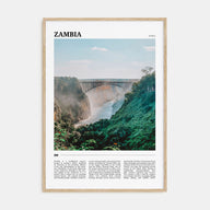 Zambia Travel Color Poster