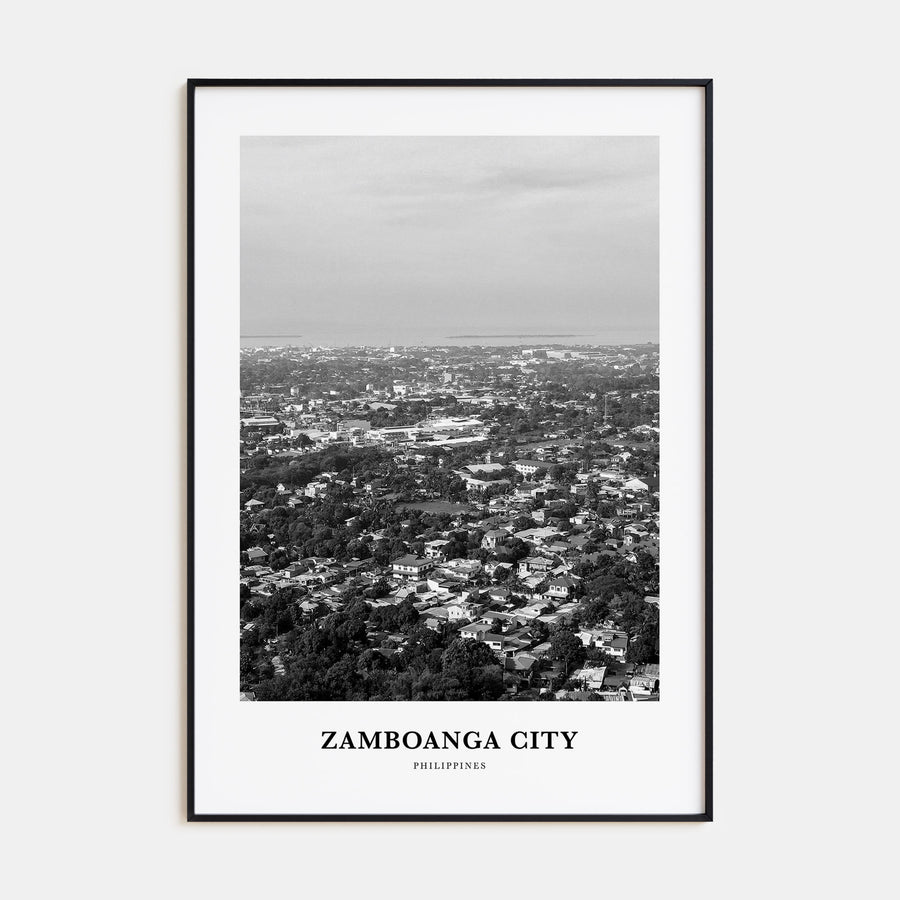 Zamboanga City Portrait B&W Poster