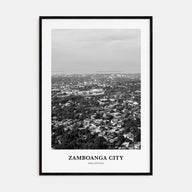 Zamboanga City Portrait B&W Poster