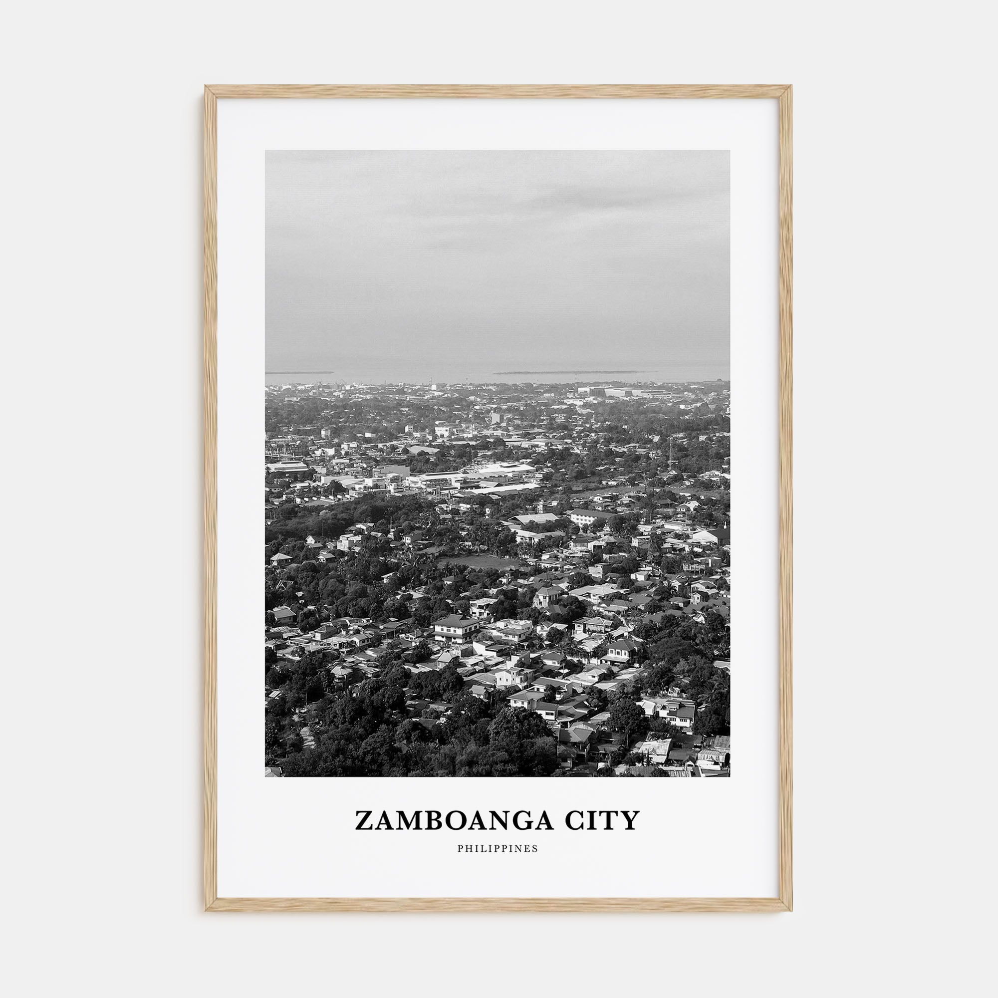 Zamboanga City Portrait B&W Poster