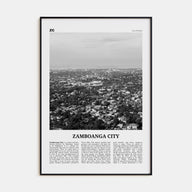 Zamboanga City Travel B&W Poster