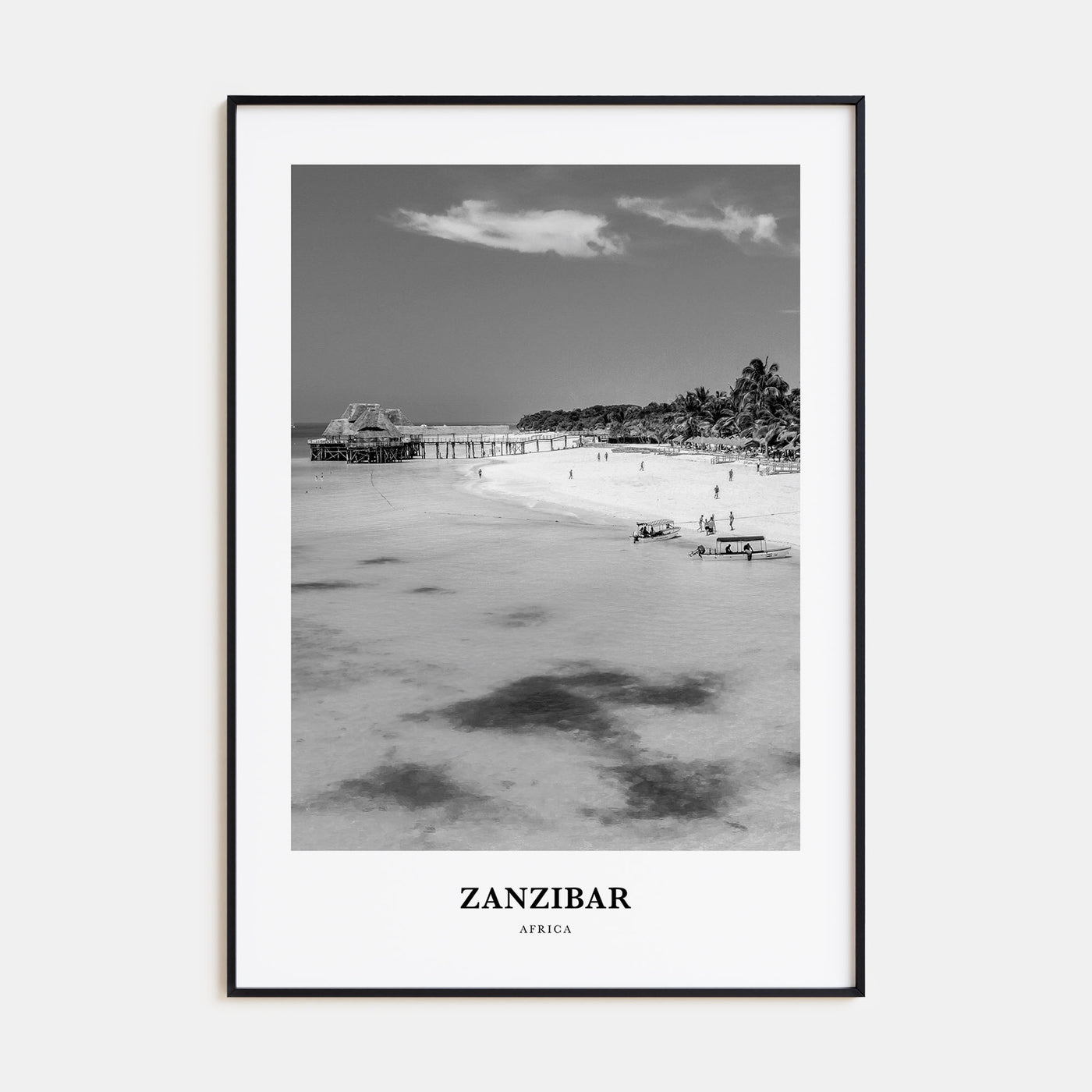 Zanzibar Portrait B&W Poster