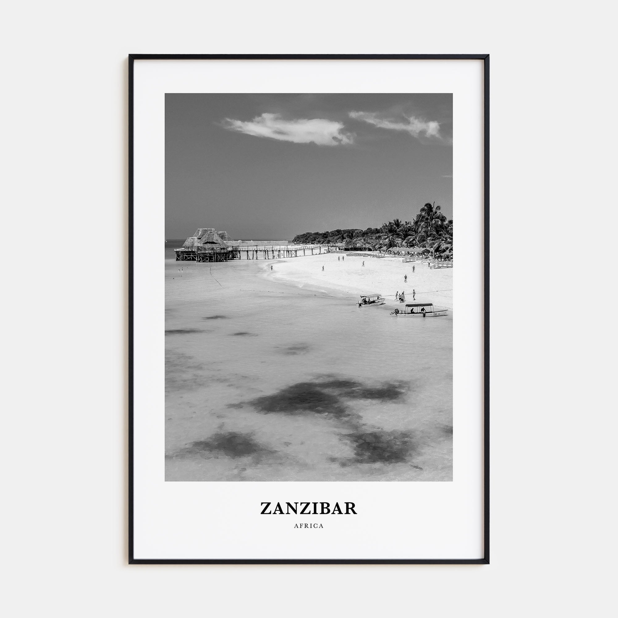 Zanzibar Portrait B&W Poster