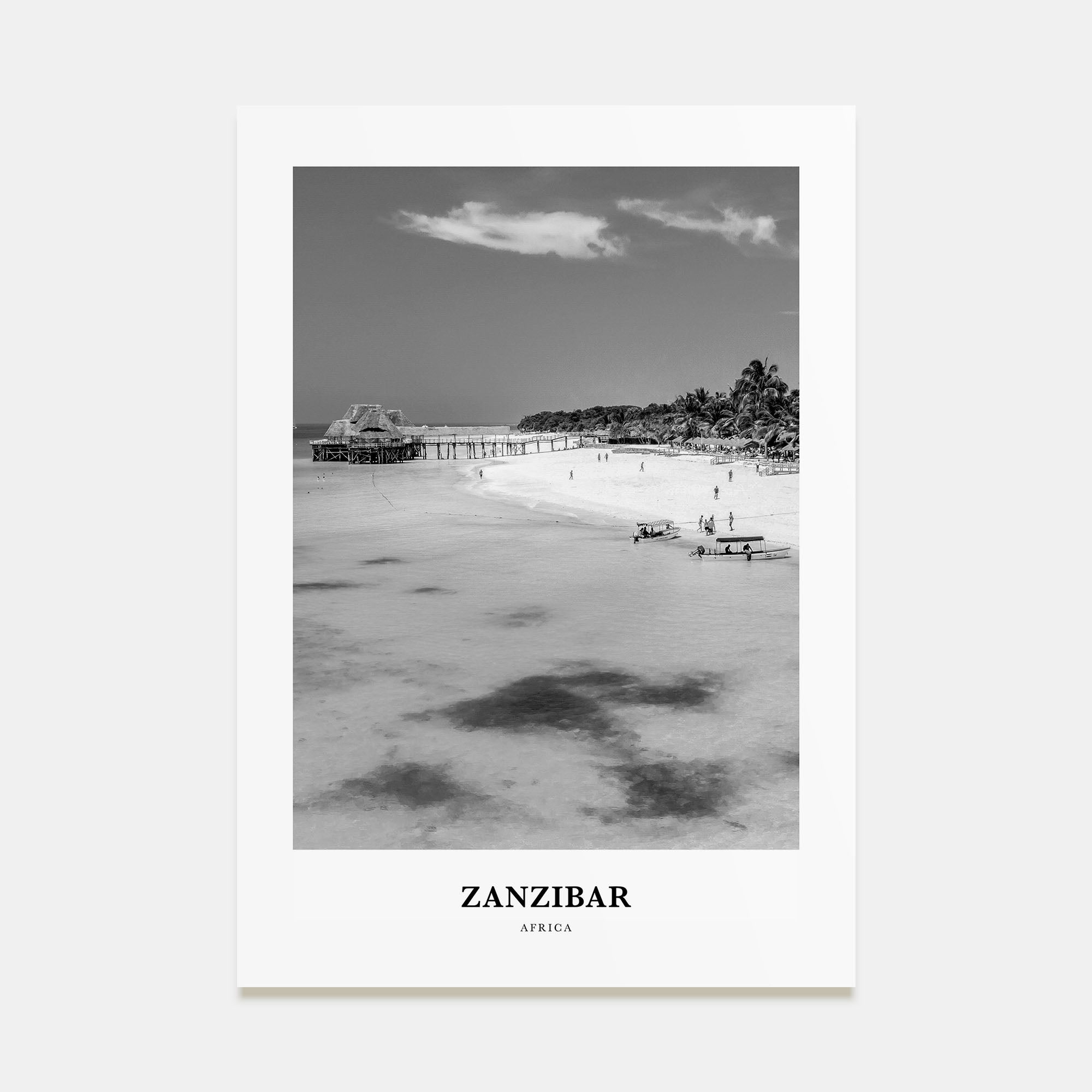 Zanzibar Portrait B&W Poster