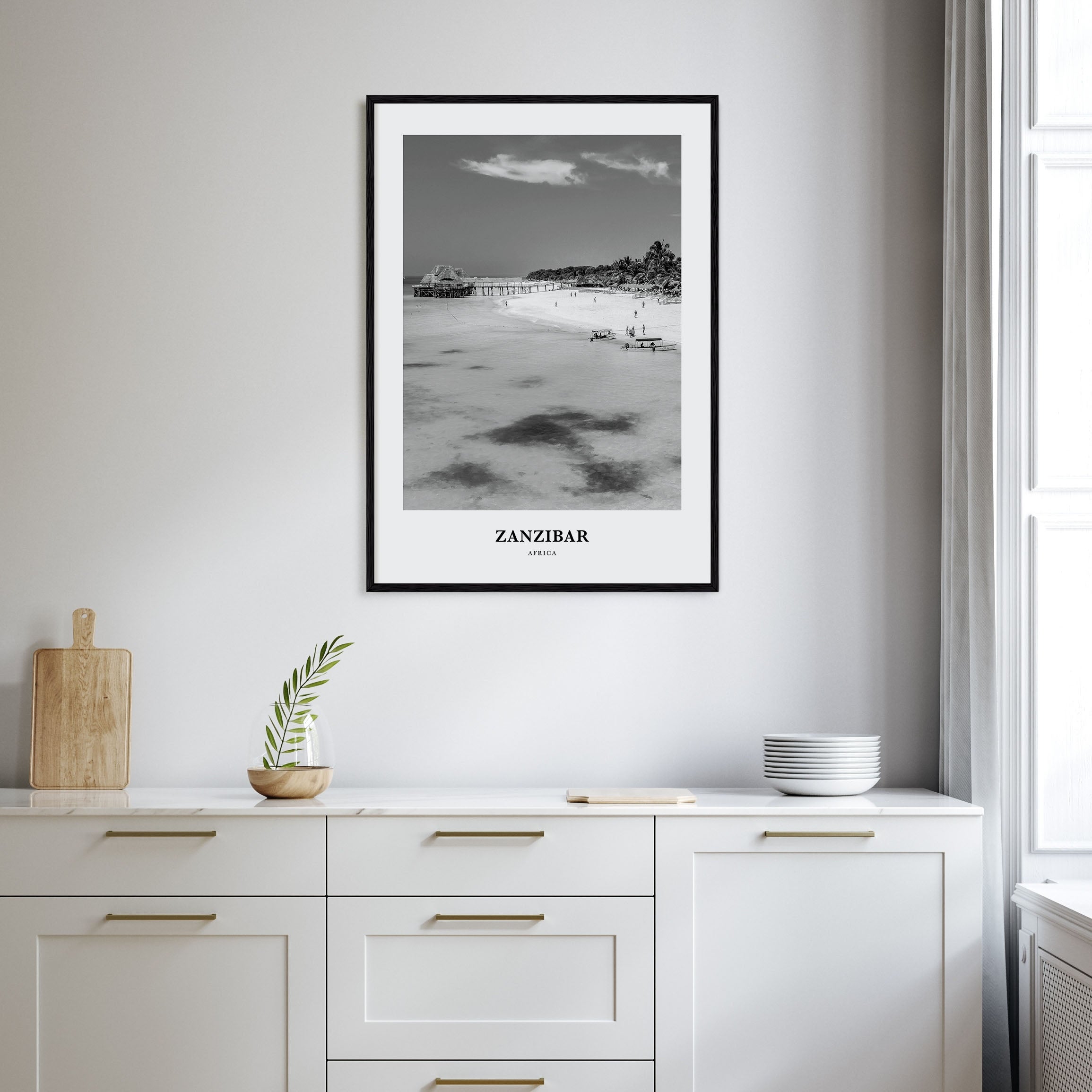 Zanzibar Portrait B&W Poster